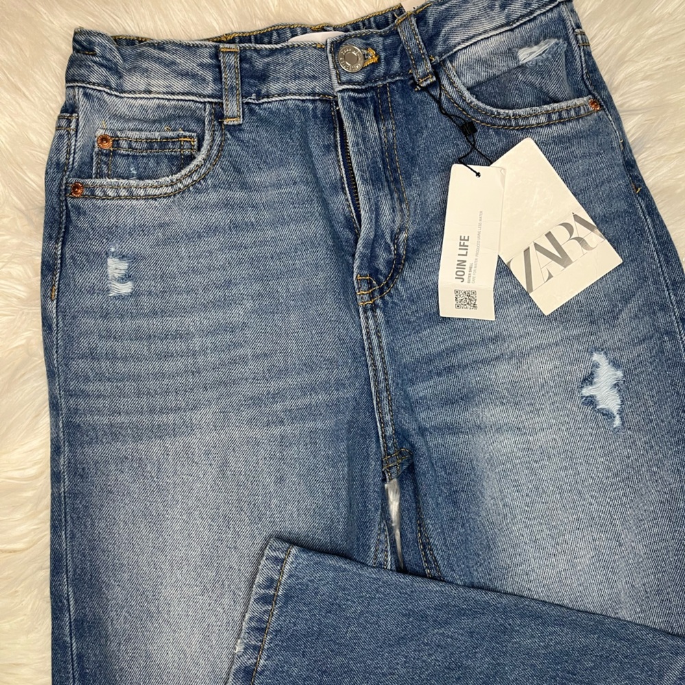 Brand New NWT Girls Zara Mom Fit Denim Jeans Size 10